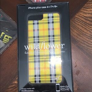 a yellow plaid wildflower case